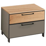 GARDEROBENBANK  in 60/44/40 cm  - Wildeiche/Fango, Design, Holzwerkstoff/Metall (60/44/40cm) - Dieter Knoll