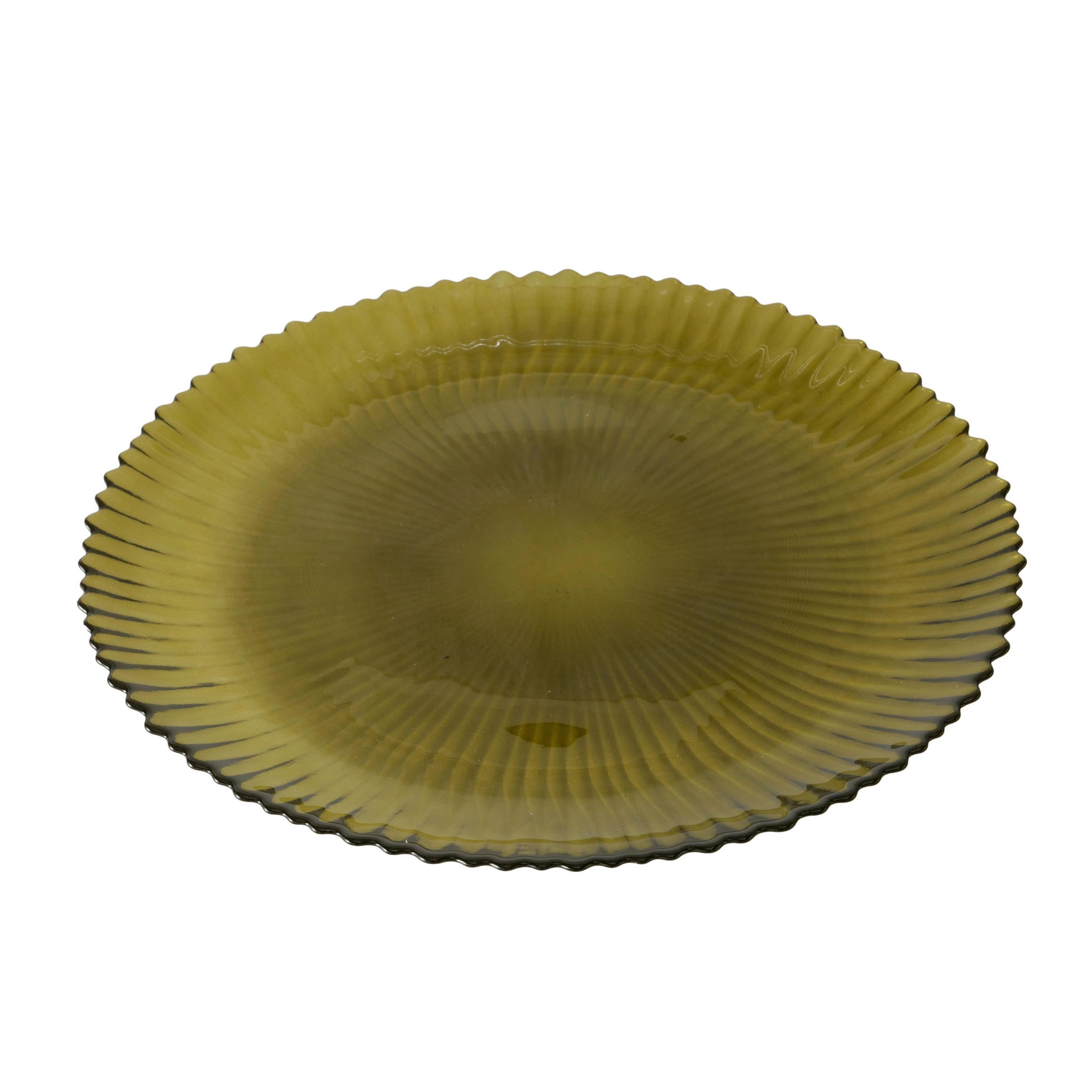 TELLER Dunkelgrün 28/2,2 cm  - Dunkelgrün, Basics, Glas (28/2,2cm) - Boltze Home