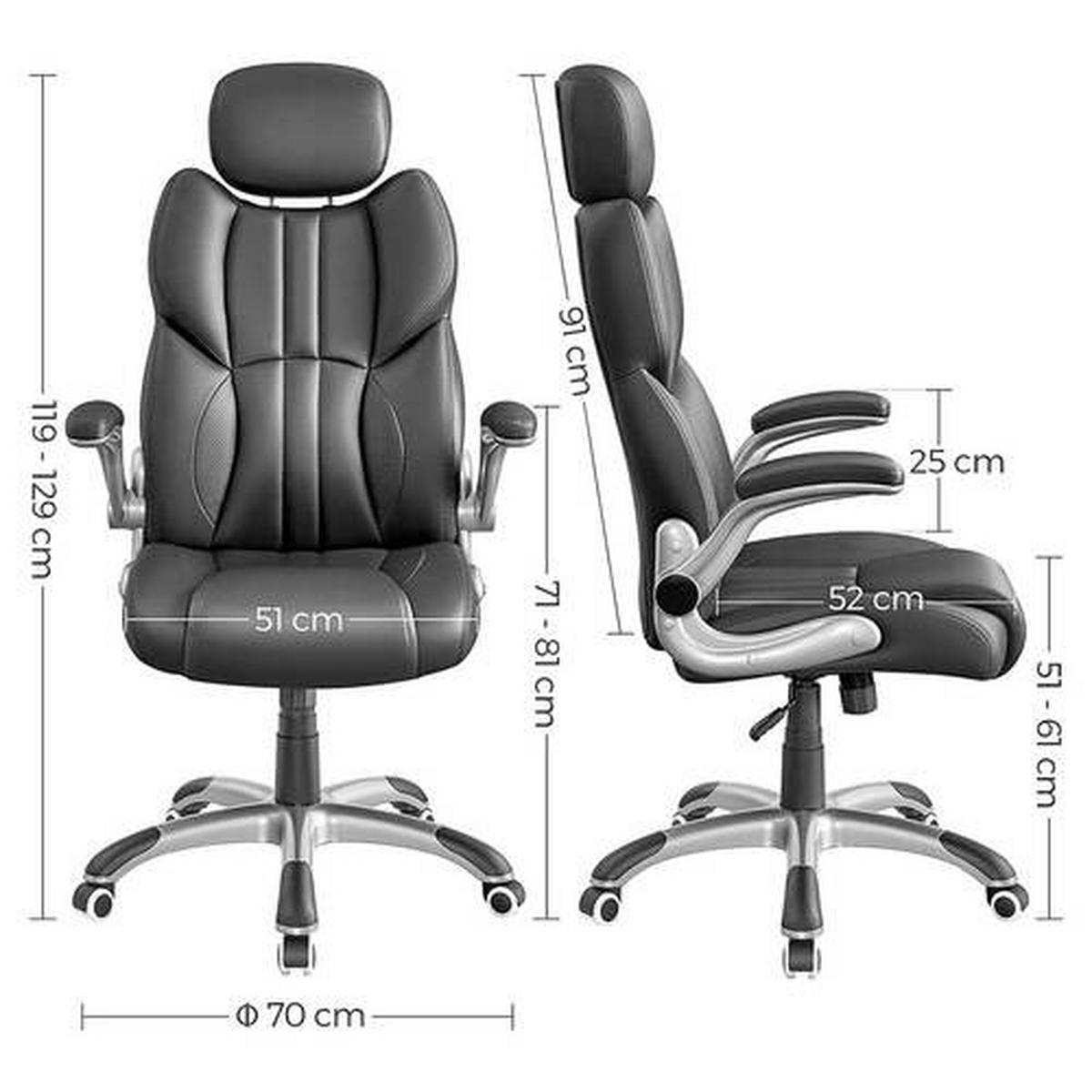 CHEFSESSEL - Silberfarben/Schwarz, Basics, Kunststoff/Textil (70/129/72cm) - Boxxx
