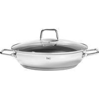 SERVIERPFANNE Perfect Cooking Greblon®-Antihaftbeschichtung 28 cm  - Klar/Edelstahlfarben, Basics, Glas/Metall (28cm) - Homeware Profession.