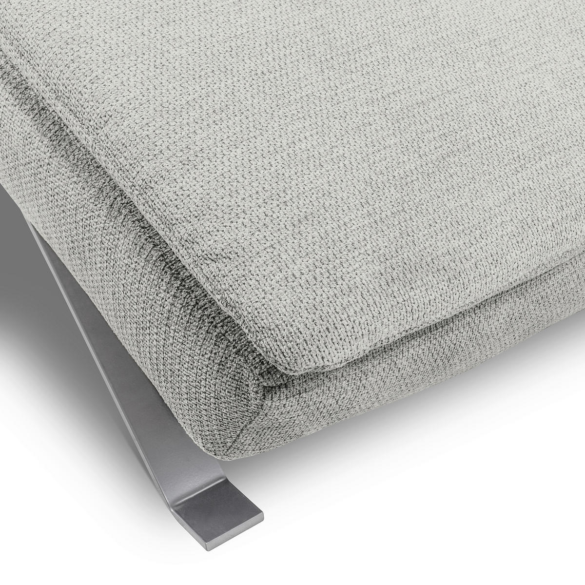 RELAXLIEGE in Chenille Grau  - Silberfarben/Grau, Design, Textil/Metall (65/95/171cm) - Celina Home
