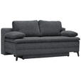 BOXSPRINGSOFA Webstoff Dunkelgrau  - Dunkelgrau/Schwarz, Design, Textil/Metall (200/100/108cm) - Novel