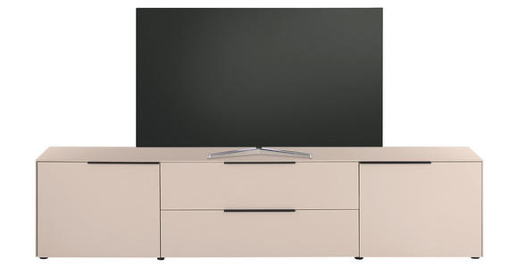 LOWBOARD  220/50/38 cm 1 Schublade(n) Beimöbel erhältlich, stehend  - Kaschmir/Schwarz, Design, Holzwerkstoff/Kunststoff (220/50/38cm) - Voleo