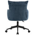 DREHSTUHL Webstoff Blau, Schwarz  - Blau/Schwarz, Design, Kunststoff/Textil (58/84,5-92/64cm) - Carryhome