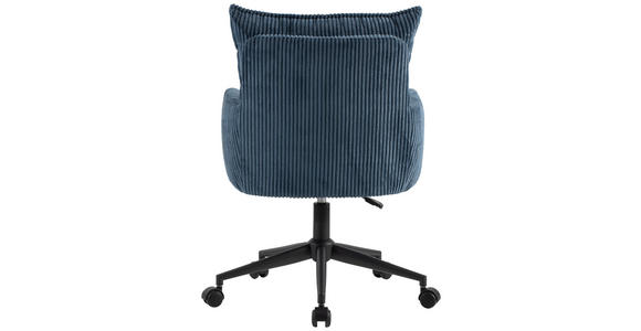 DREHSTUHL Webstoff Blau, Schwarz  - Blau/Schwarz, Design, Kunststoff/Textil (58/84,5-92/64cm) - Carryhome