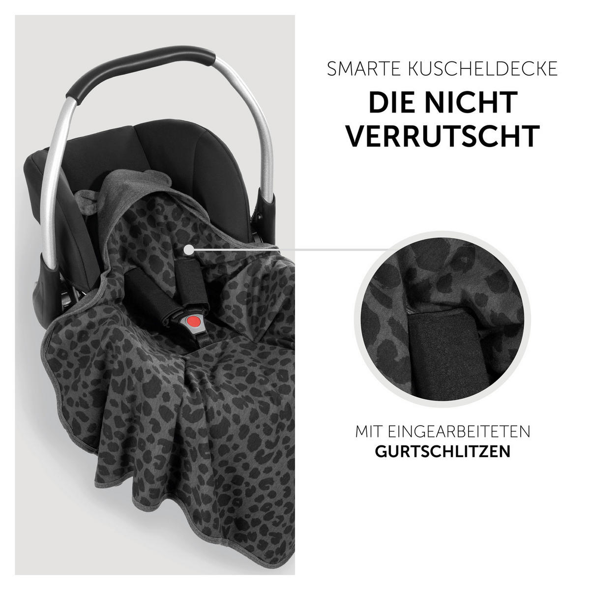 EINSCHLAGDECKE hauck  80/80 cm     - Anthrazit, Basics, Textil (80/80cm) - Hauck