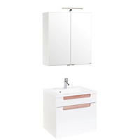 BADRUM 60 cm  - vit/Sonoma ek, Modern, trämaterial/sten (60cm) - Held