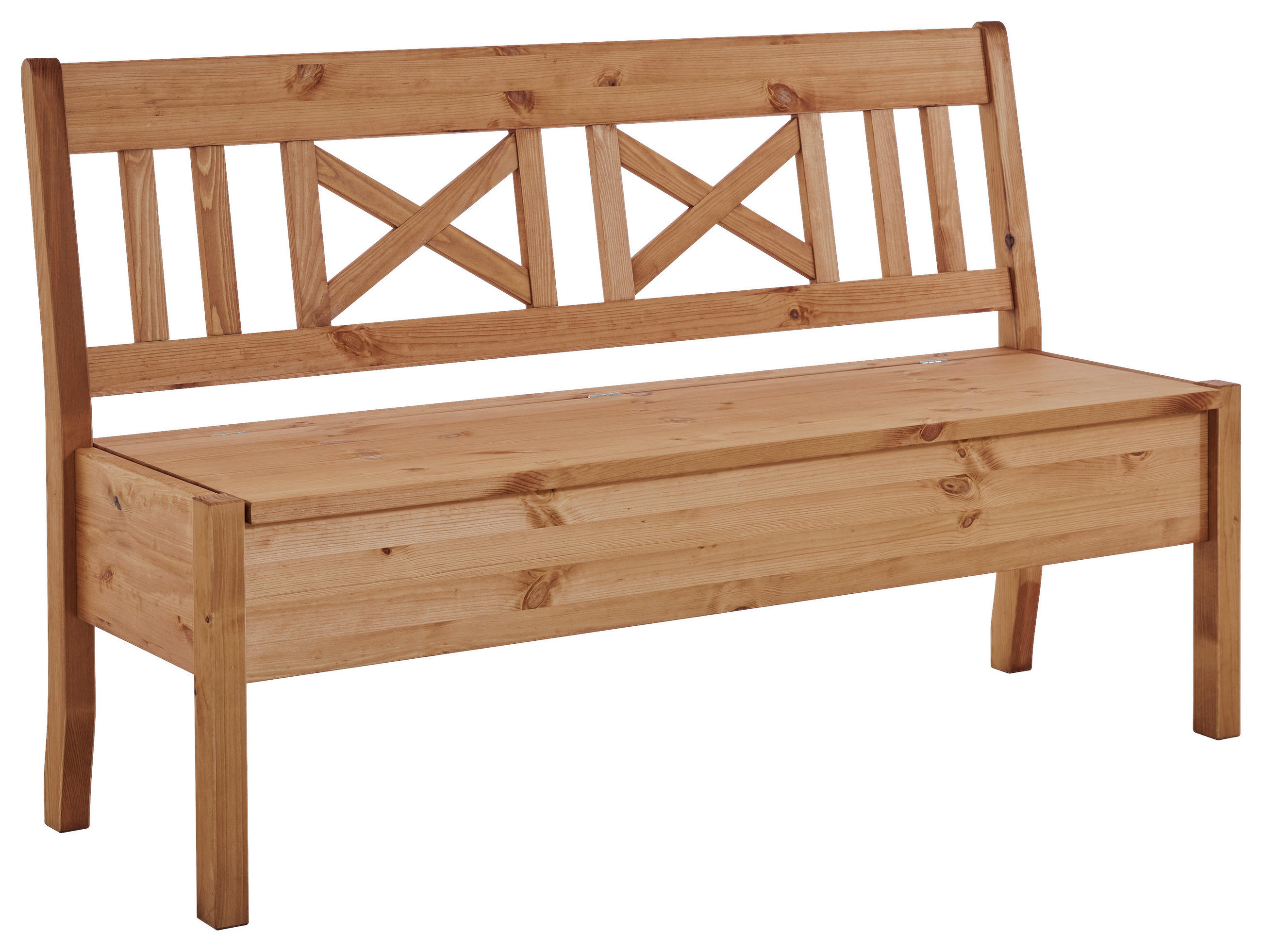 SITZBANK 148/93/58 cm Laugenfarbig Kiefer massiv  - Laugenfarbig, ROMANTIK / LANDHAUS, Holz (148/93/58cm) - Boxxx