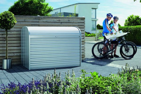 Fahrrad oder Aufbewahrungsbox aus Metall grau Fahrrad oder Aufbewahrungsbox aus Metall grau