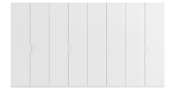 DREHTÜRENSCHRANK 400/235/61 cm,  in Weiß, 8-türig  - Weiß, Basics, Holzwerkstoff/Metall (400/235/61cm) - Novel