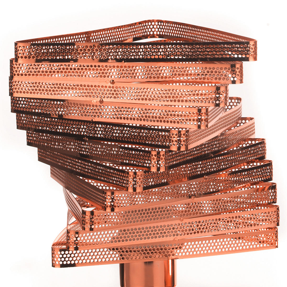 NACHTTISCHLEUCHTE 20/27 cm   - Kupferfarben, Design, Metall (20/27cm)