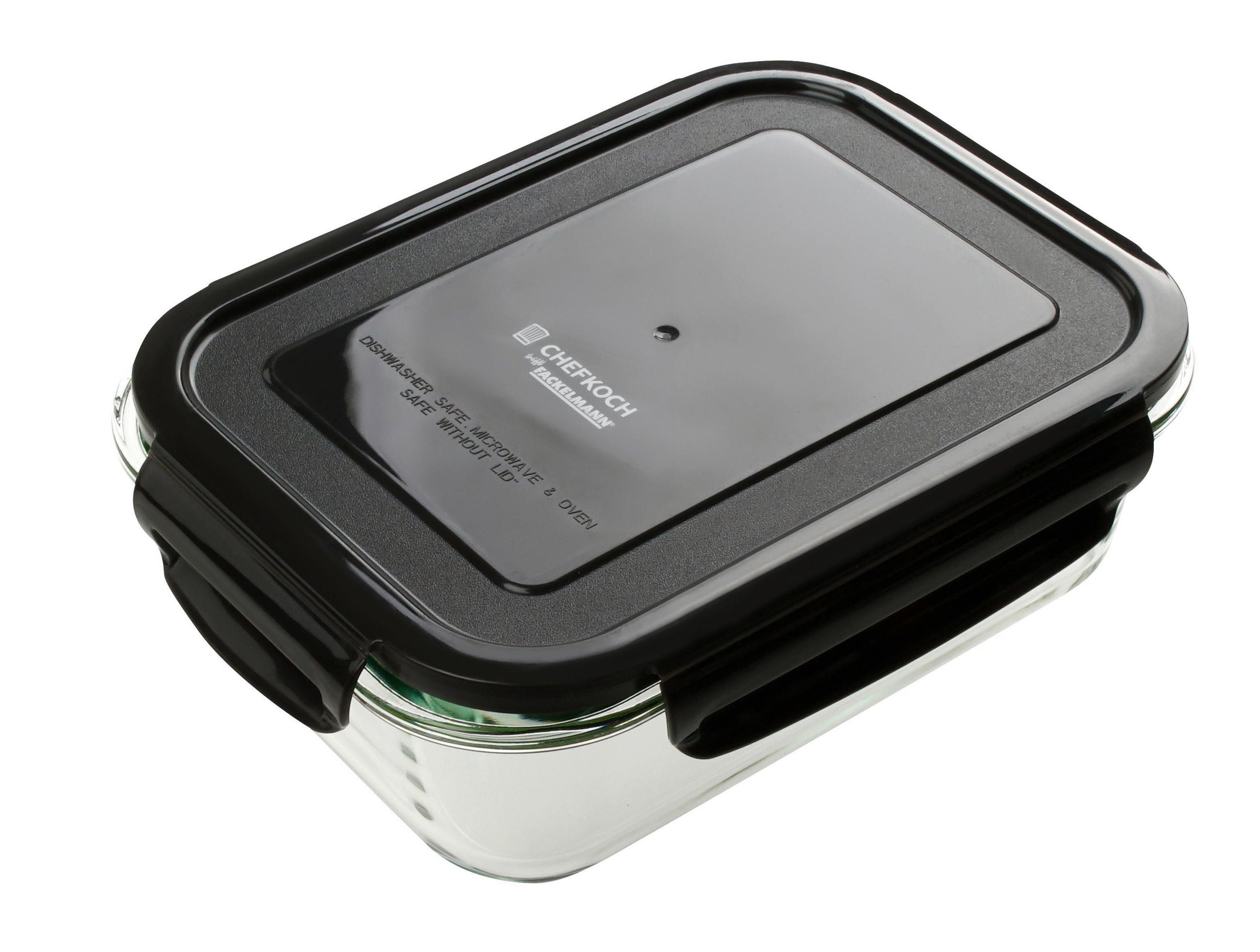 VORRATSDOSE  - Klar/Grau, Design, Glas/Kunststoff (1050ml) - Chefkoch+Fackelmann