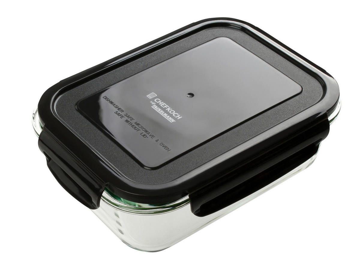 VORRATSDOSE  - Klar/Grau, Design, Glas/Kunststoff (1050ml) - Chefkoch+Fackelmann