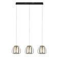 LED-HÄNGELEUCHTE 95/23/150 cm  - Goldfarben/Schwarz, Design, Kunststoff/Metall (95/23/150cm) - Novel