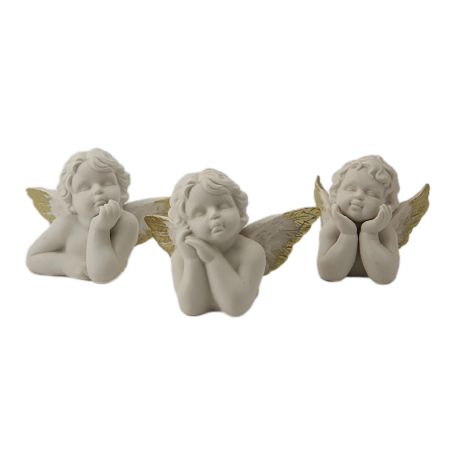 DEKORAČNÍ ANDĚL - bílá/barvy zlata, Lifestyle, keramika (8/9,3/7,5cm) - X-Mas