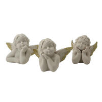 DEKORAČNÍ ANDĚL - bílá/barvy zlata, Lifestyle, keramika (8/9,3/7,5cm) - X-Mas