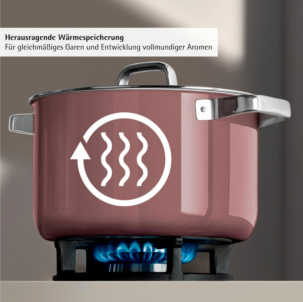 KOCHTOPFSET Fusiontec Mineral 4-teilig  - Rosa, Basics, Metall (60/30/33cm) - WMF