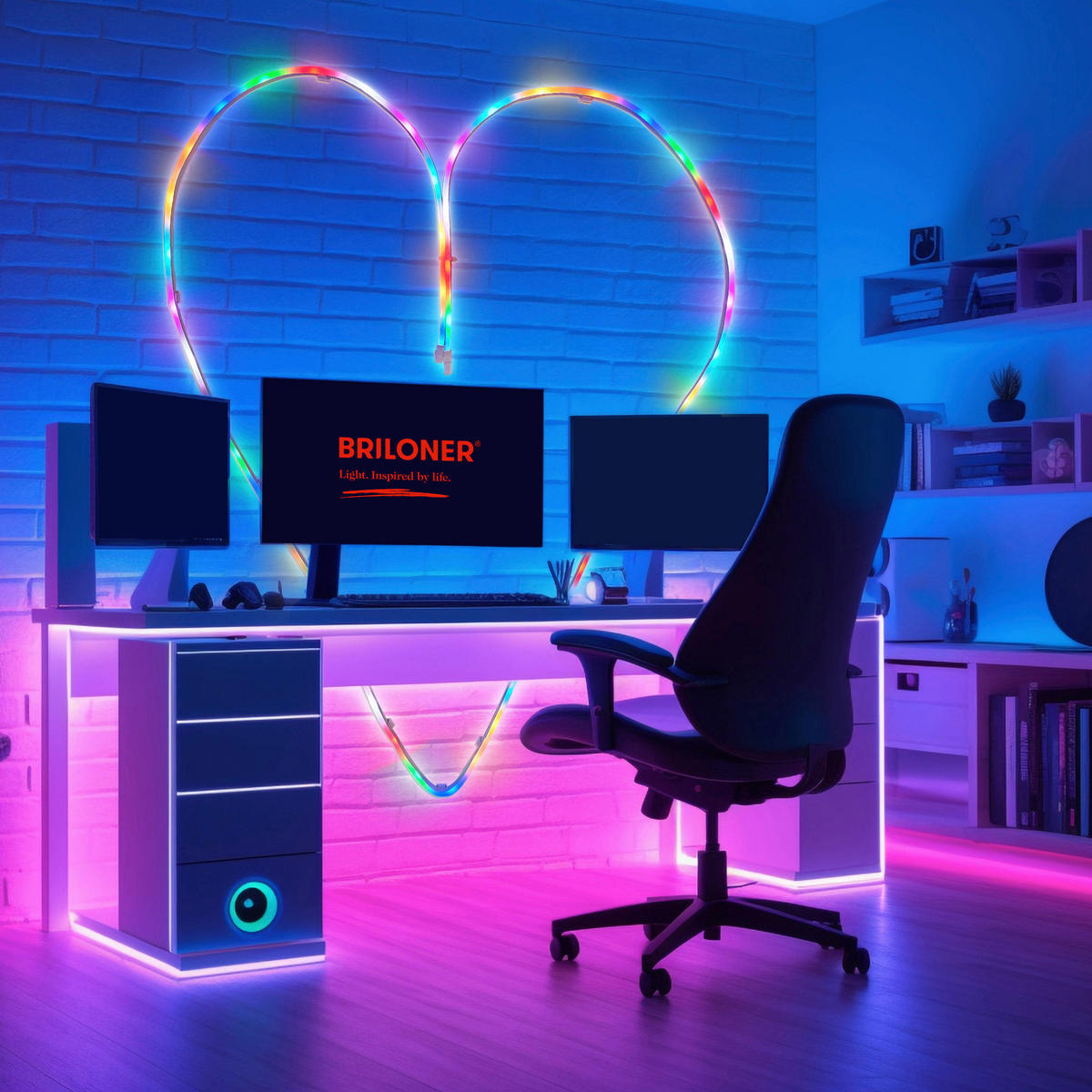 LED SZALAG  - fehér, Basics, műanyag (300/0,7/1,4cm)