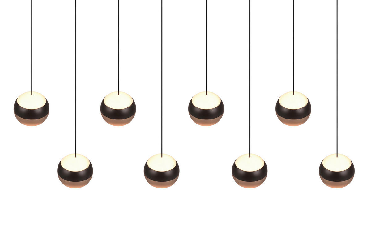 LED-PENDELLEUCHTE Orbit 150/13/200 cm   - Schwarz, Design, Metall (150/13/200cm) - Trio Leuchten