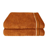DUSCHTUCHSET Terracotta 2-teilig  - Terracotta, Basics, Textil (70/140cm)