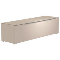 LOWBOARD Alufarben, Sandfarben  160/43/45 cm  - Sandfarben/Alufarben, Design, Glas/Holzwerkstoff (160/43/45cm) - Moderano