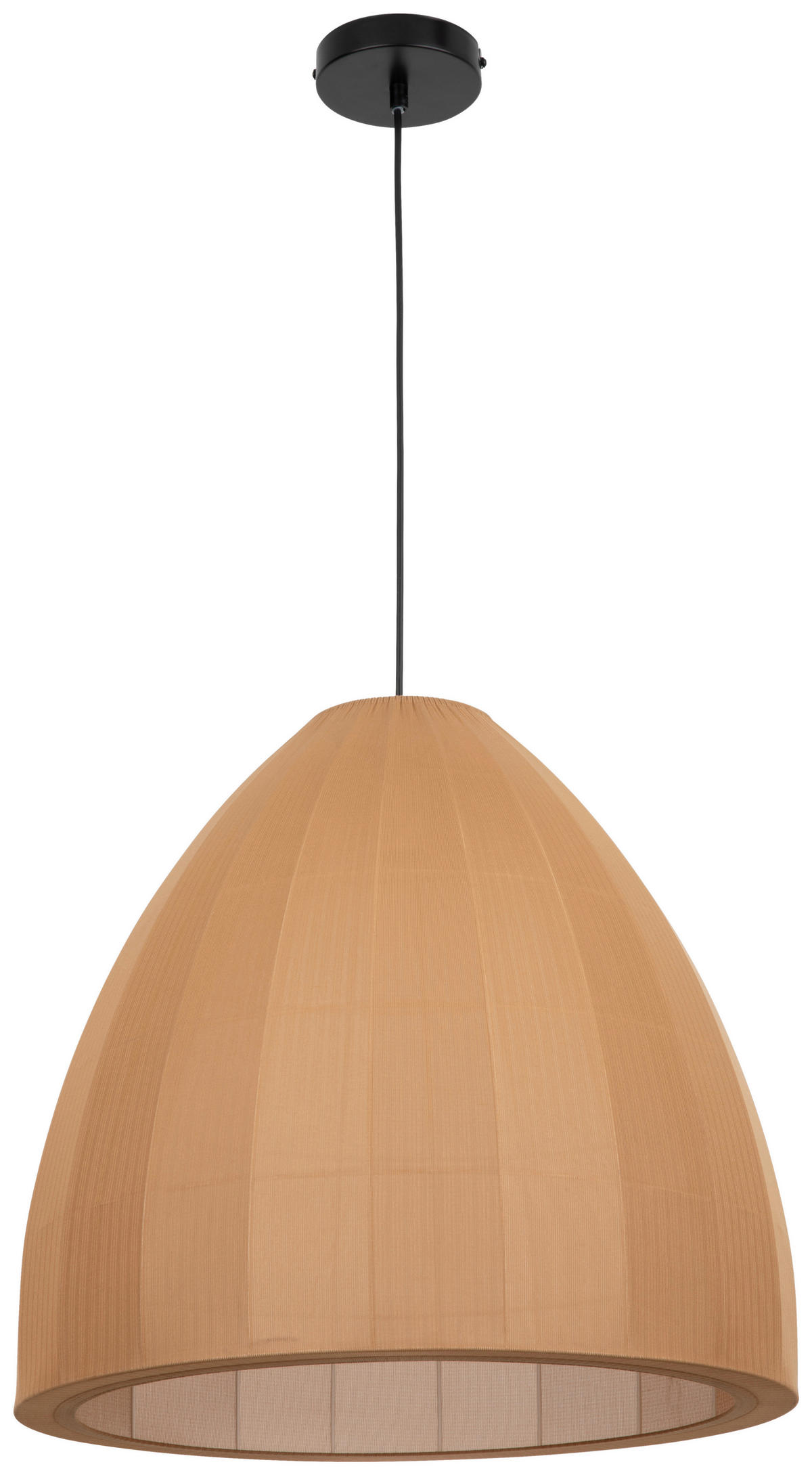 HÄNGELEUCHTE 48/120 cm  - Braun, Design, Textil/Metall (48/120cm) - Collet's Monde