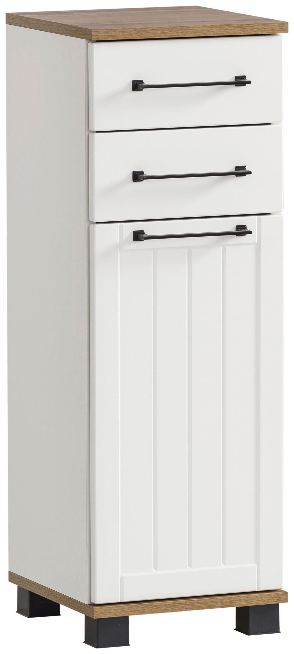 Stylife Unterschrank Jelda Weiß, Eiche 30.3x88.1x32.6 cm