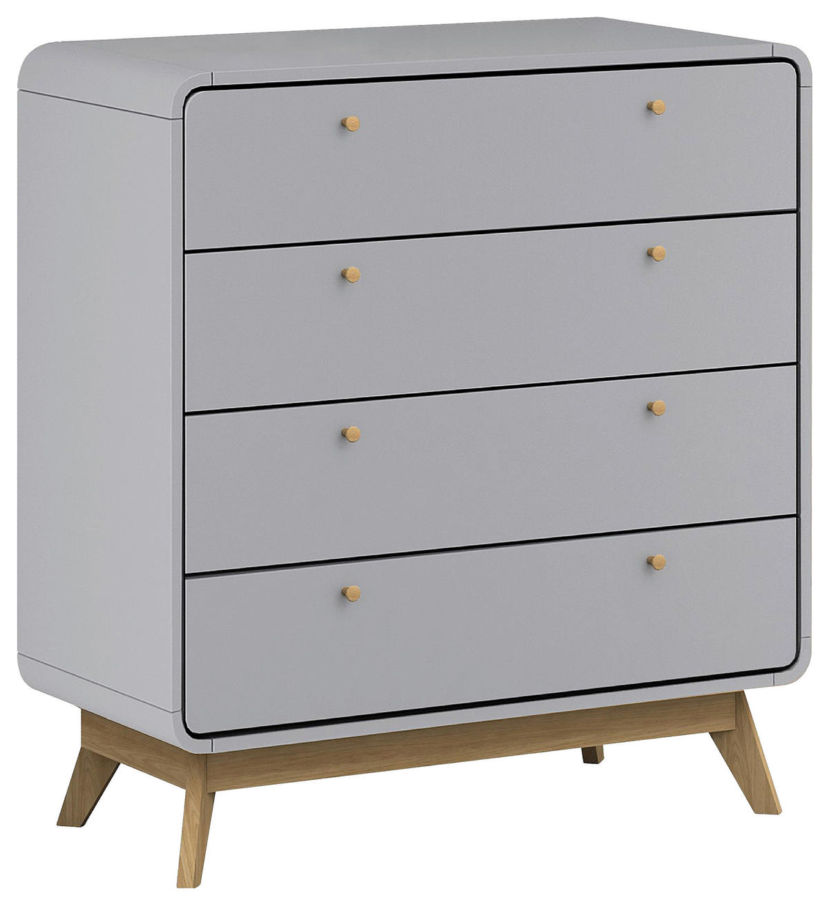 KOMMODE Cassie  in 80/88/39 cm  - Eichefarben/Grau, Design, Holzwerkstoff (80/88/39cm) - MID.YOU