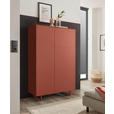 HIGHBOARD Schwarz, Rotbraun  95/134/38 cm  - Rotbraun/Schwarz, MODERN, Holzwerkstoff/Metall (95/134/38cm) - Carryhome