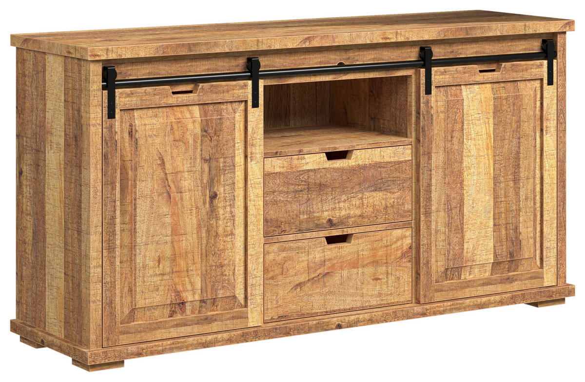 SIDEBOARD INDIGO 158/83/45 cm 2 Schublade(n)  - Honig, Konventionell, Holz/Metall (158/83/45cm) - MID.YOU