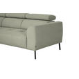 ECKSOFA in Chenille Creme  205/280 cm  - Creme/Schwarz, Design, Textil/Metall (205/280cm) - Xora