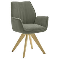 ARMLEHNSTUHL  in Cord  - Wildeiche/Eichefarben, Design, Holz/Textil (63/91/65cm) - Musterring