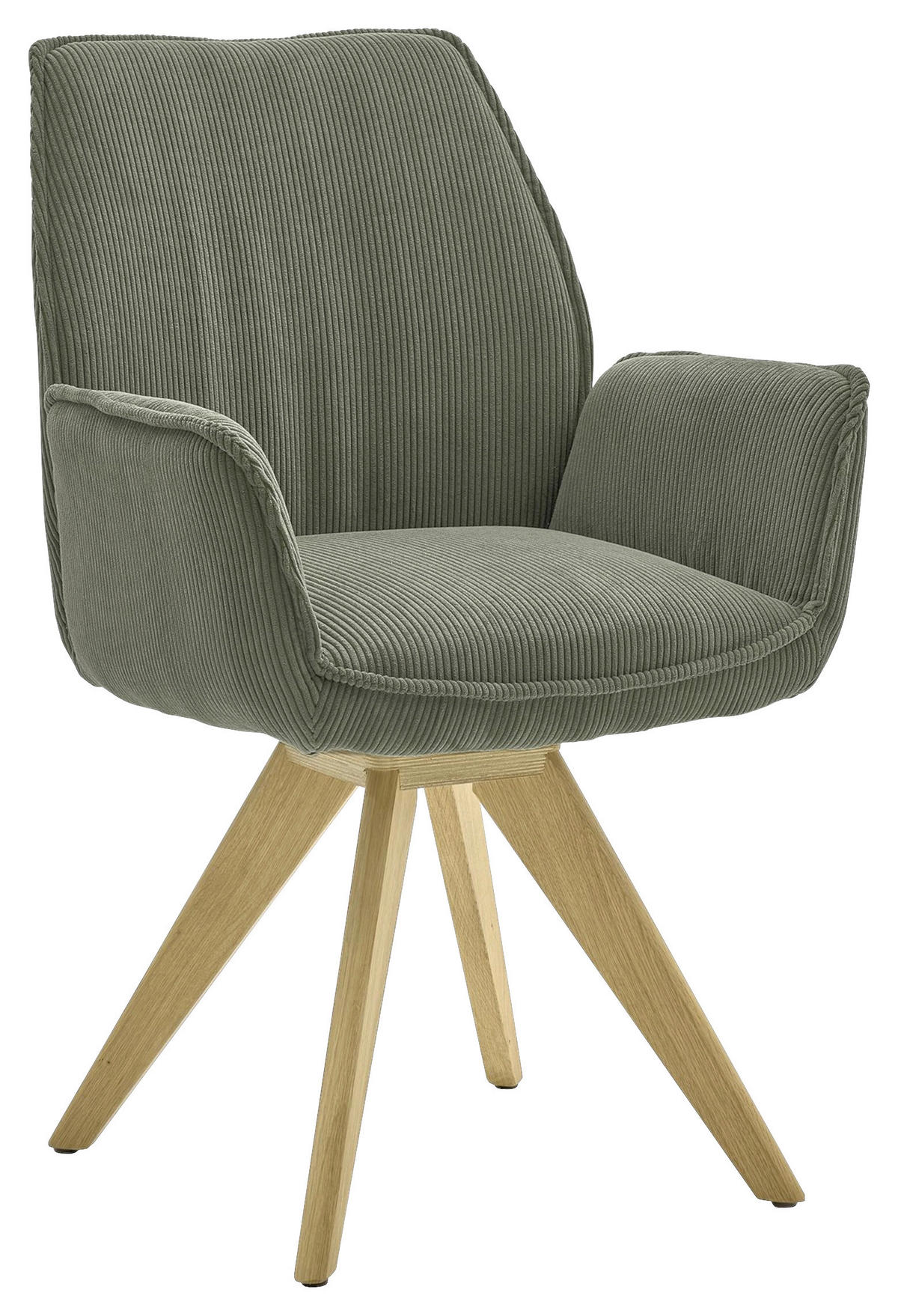 ARMLEHNSTUHL  in Cord  - Wildeiche/Eichefarben, Design, Holz/Textil (63/91/65cm) - Musterring