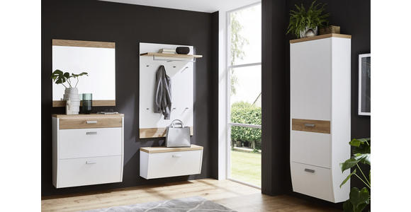 GARDEROBE 5-teilig in 290/200/32 cm - Eichefarben/Weiß, Design, Holz/Holzwerkstoff (290/200/32cm) - Dieter Knoll