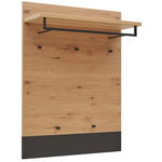 GARDEROBENPANEEL 80/106/27 cm  - Eichefarben/Schwarz, Design, Holz (80/106/27cm) - Dieter Knoll