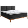 BOXSPRINGBETT 180/200 cm  in Anthrazit  - Eichefarben/Anthrazit, KONVENTIONELL, Holz/Textil (180/200cm) - Carryhome