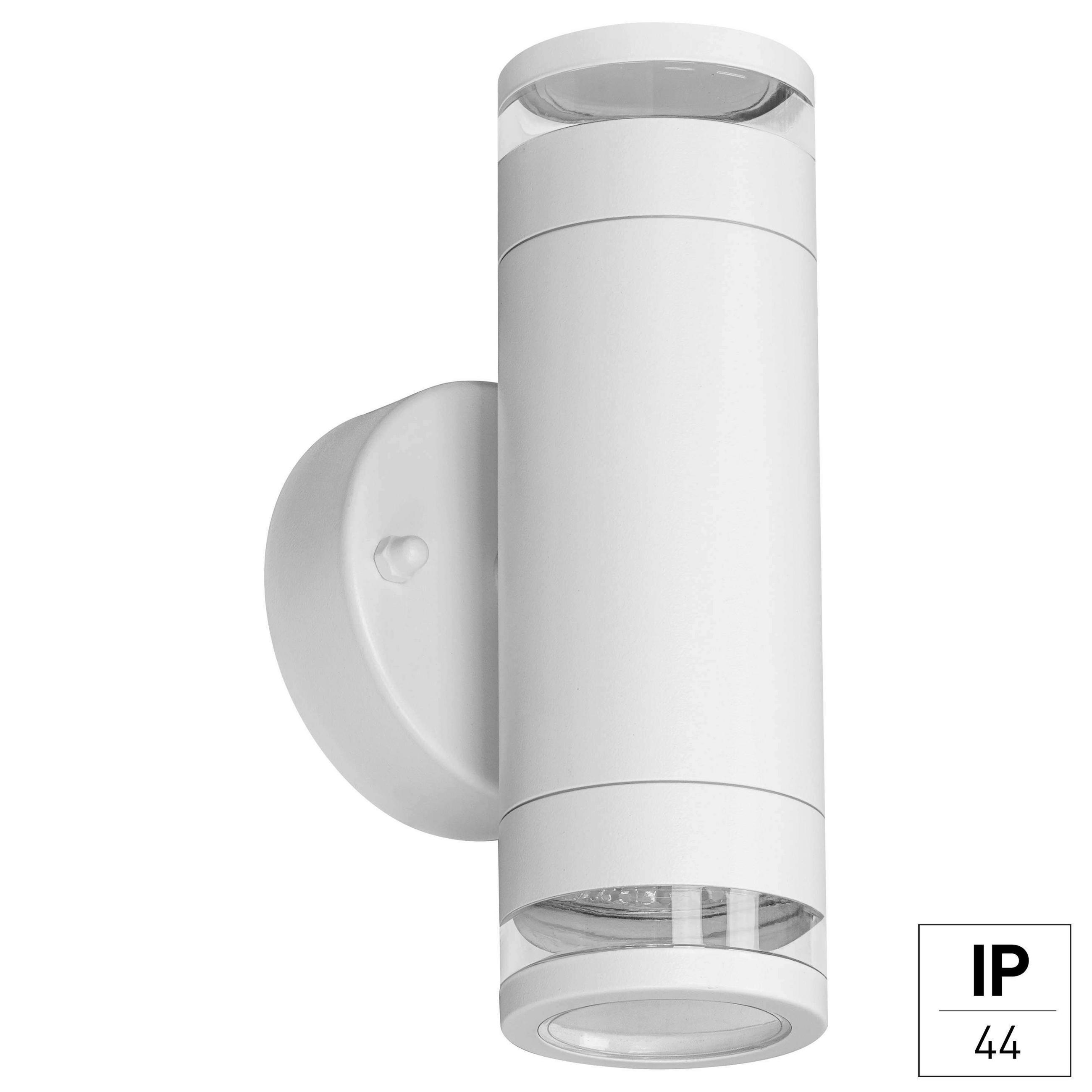 AUßENWANDLEUCHTE Musica 9.2/8.5/18.5 cm   - Anthrazit/Weiß, Design, Metall (9.2/8.5/18.5cm)