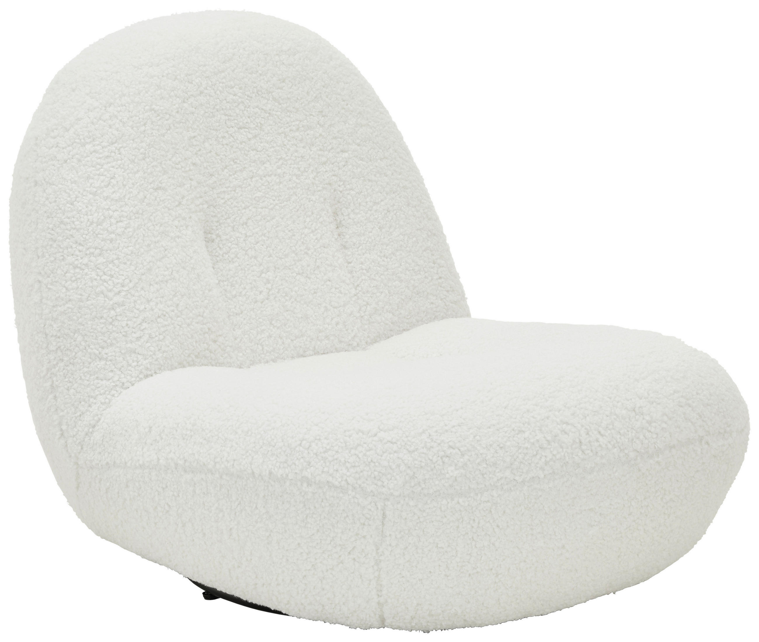 SESSEL Bouclé Weiß    - Schwarz/Weiß, MODERN, Textil/Metall (74/67/93cm) - MID.YOU