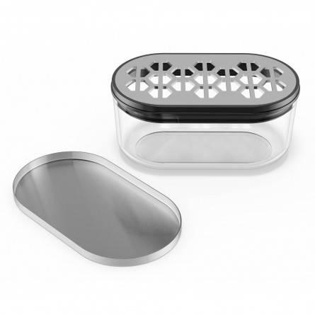 KÄSEREIBE - Edelstahlfarben/Transparent, Design, Kunststoff/Metall - WMF