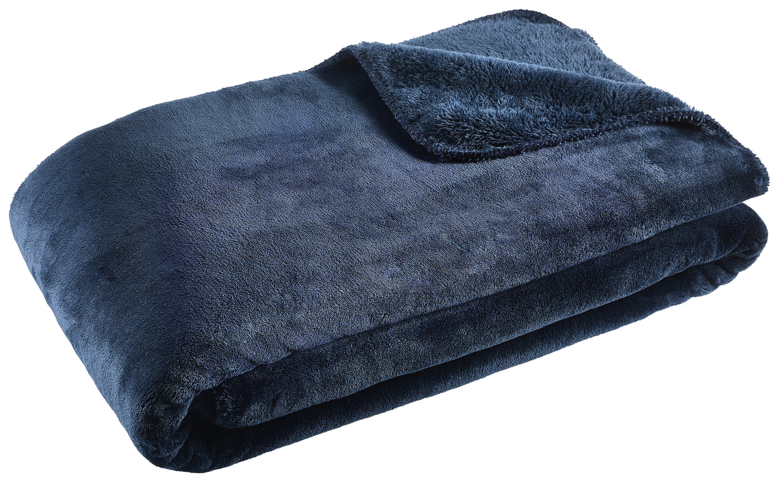 WOHNDECKE KREPPA 150/200 cm  - Blau, Textil (150/200cm) - Dieter Knoll