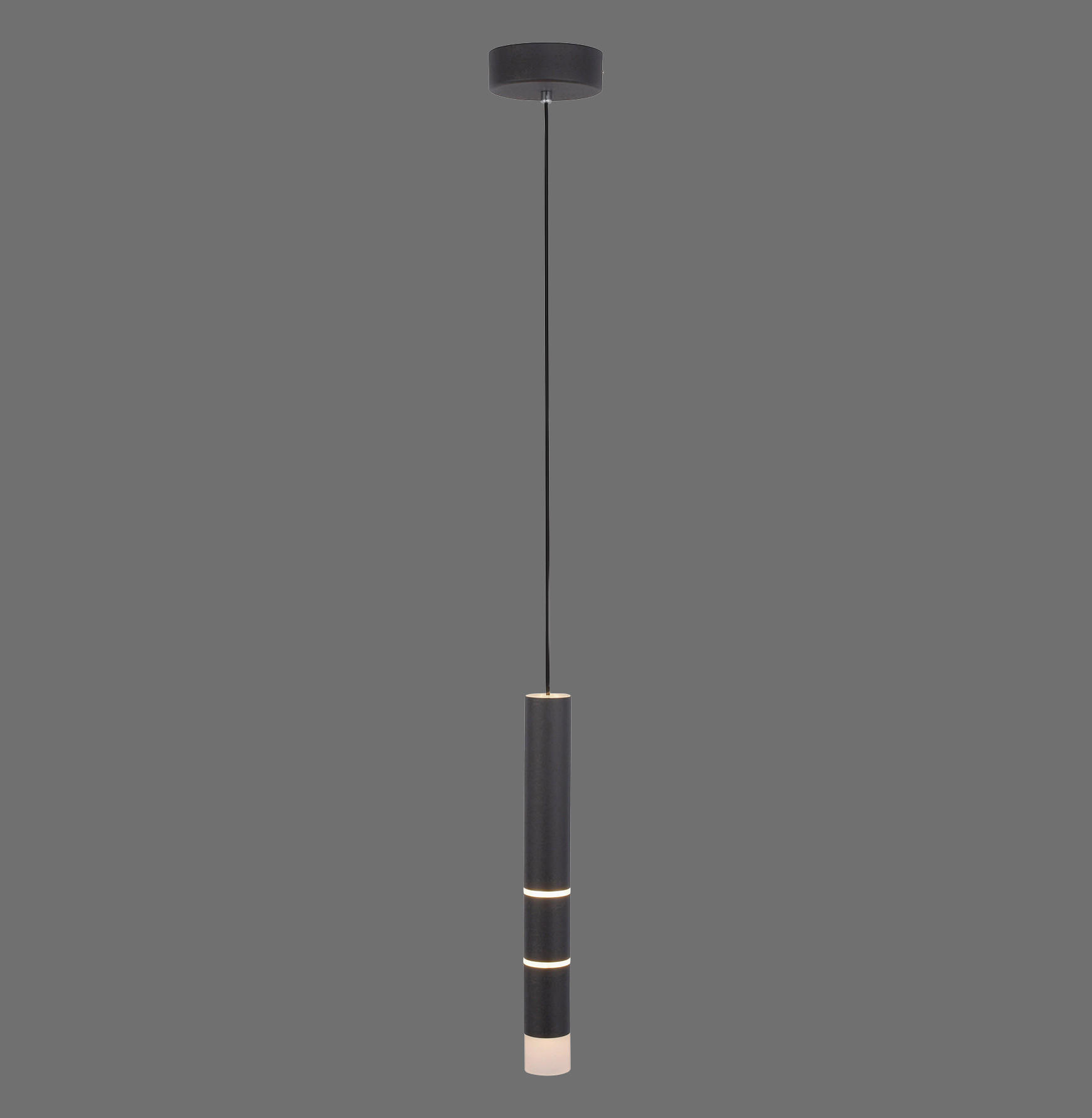 Thumbnail - Neuhaus Pure Led-Hängeleuchte Pure-Vega, Schwarz, Metall, Kunststoff, Uni,Uni, länglich,länglich, 12x120x12 cm, getrennt...