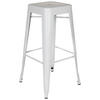 BAROVÁ ŽIDLE, bílá - bílá, Basics, kov (44/77/44cm) - MID.YOU