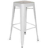 BAROVÁ ŽIDLE, bílá - bílá, Basics, kov (44/77/44cm) - MID.YOU