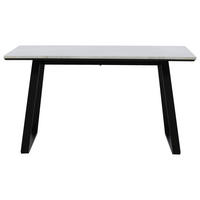 ESSTISCH rechteckig Schwarz, Weiß  - Schwarz/Weiß, Design, Stein/Metall (140/90/75cm) - Livetastic