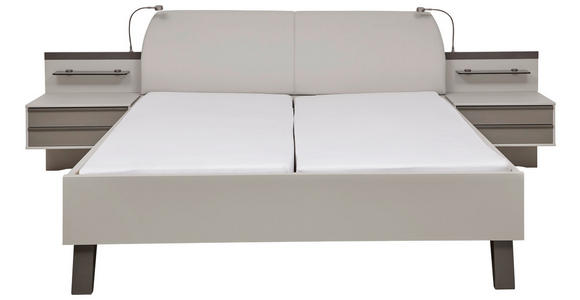 BETTANLAGE 180/200 cm  in Braun, Grau  - Braun/Grau, Design, Glas/Holzwerkstoff (180/200cm) - Dieter Knoll