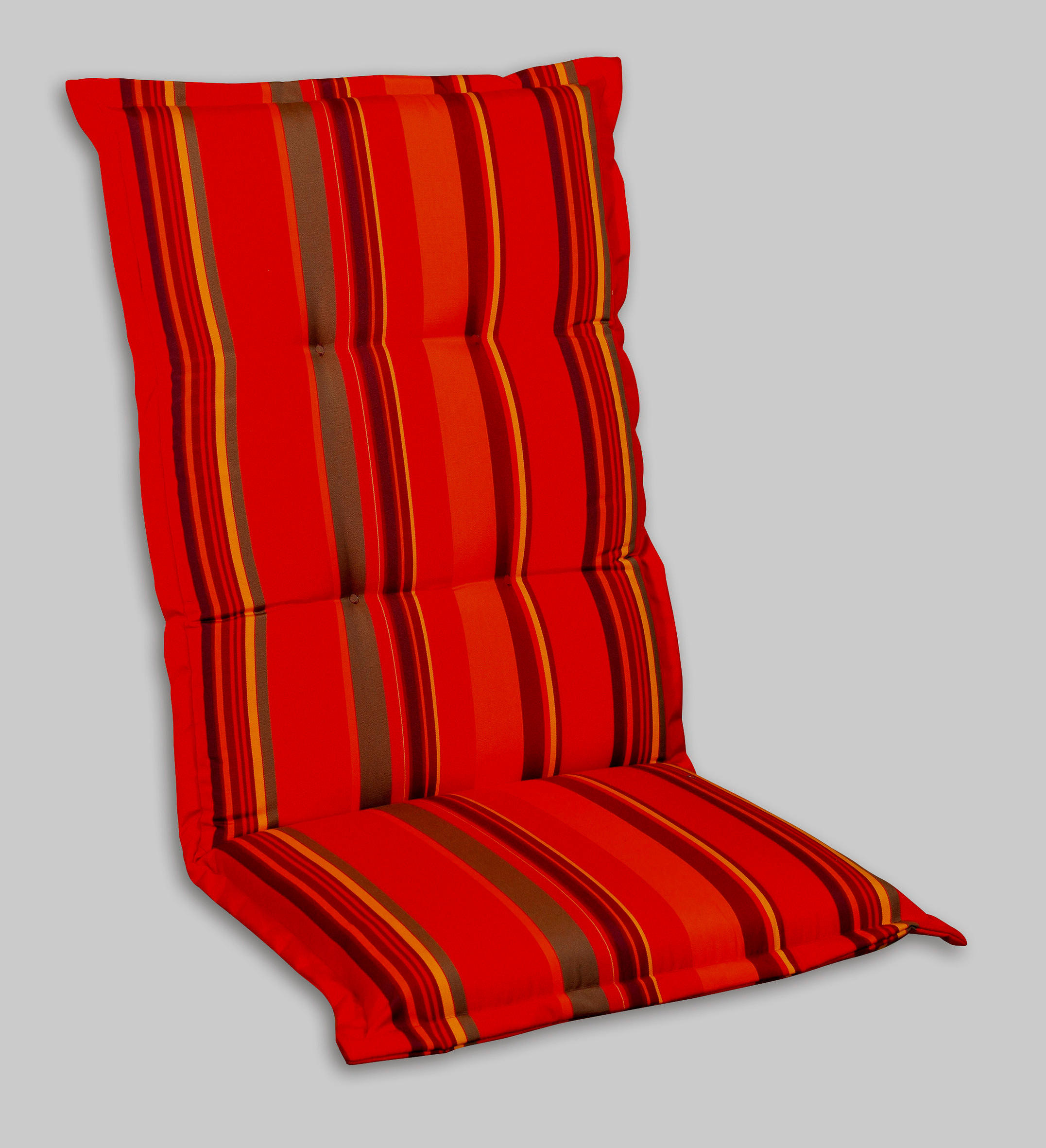 SESSELAUFLAGE Streifen  - Gelb/Graubraun, Basics, Textil (50/9/120cm)