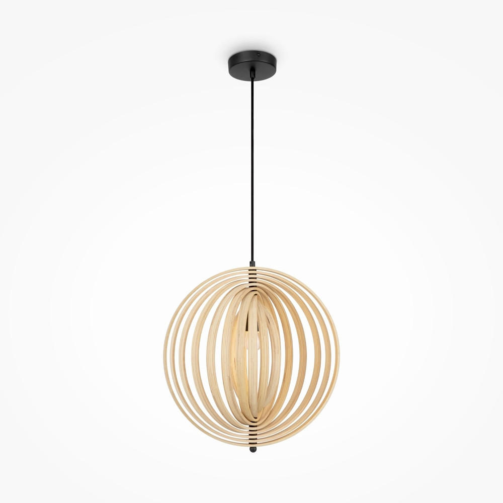 PENDELLEUCHTE 43/55,5 cm    - Beige/Schwarz, Modern, Holz/Metall (43/55,5cm) - MAYTONI