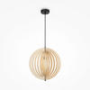 PENDELLAMPA 43/55,5 cm  - beige/svart, Modern, metall/trä (43/55,5cm) - MAYTONI