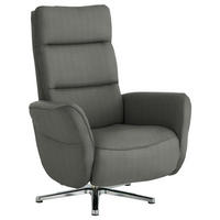 RELAXSESSEL in Textil Grau  - Chromfarben/Grau, Design, Textil/Metall (78/113/83cm) - Beldomo Speed