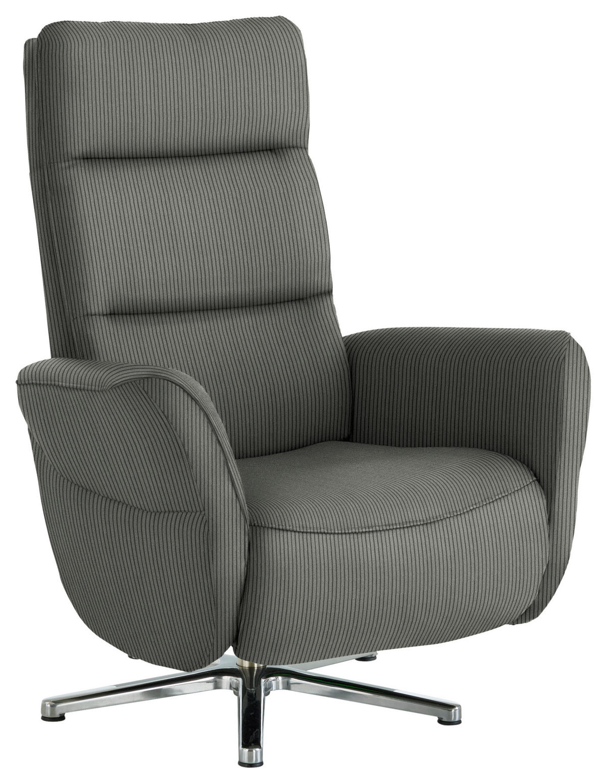 RELAXSESSEL in Textil Grau  - Chromfarben/Grau, Design, Textil/Metall (78/113/83cm) - Beldomo Speed